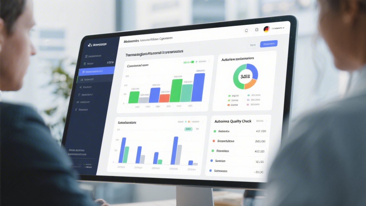 Detailed salary analytics screen displaying contribution segments, benefit simulations, and automated quality checks for medium-sized German companies focusing on transparent payroll governance
